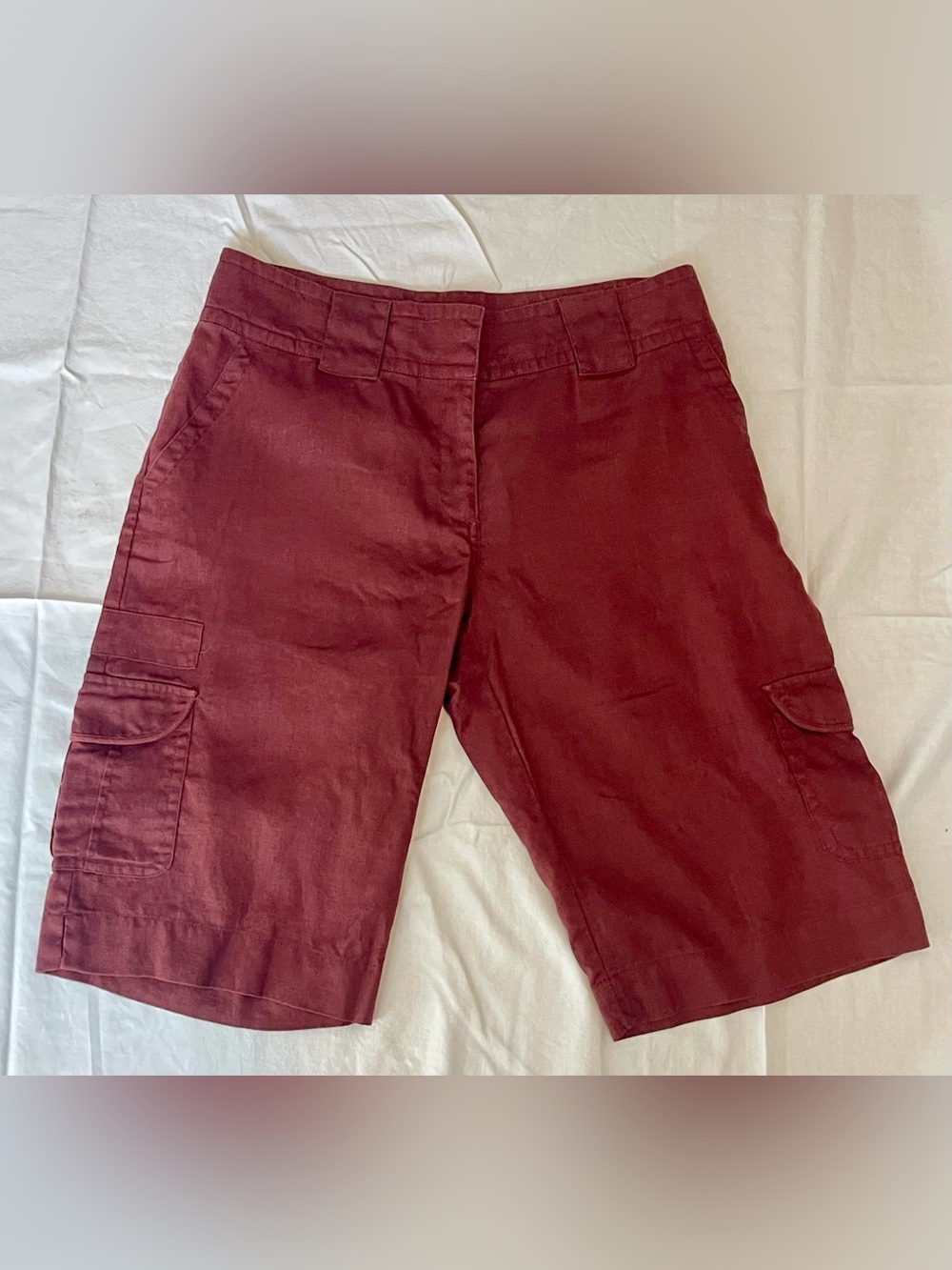 CAbi 100% Linen Cargo Shorts